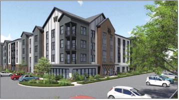 Editorial artwork representing a large affordable housing development planned near Wormans Mill in Frederick.