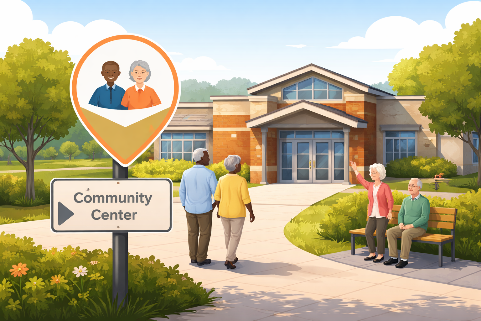 Editorial illustration for: Frederick County Outlines Information on 50+ Community Centers