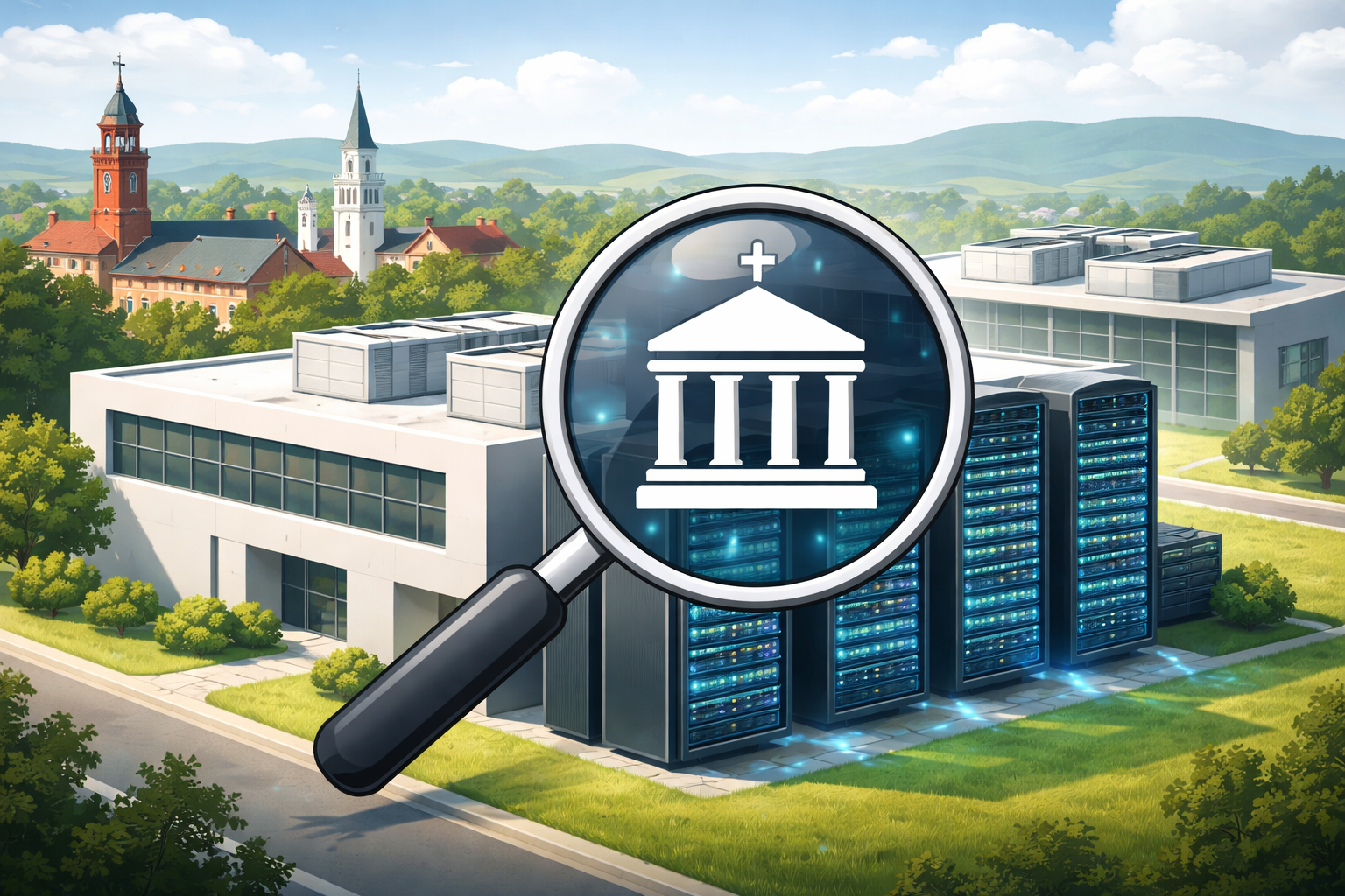 Editorial illustration for: Frederick County Updates Public Information Page on Data Centers