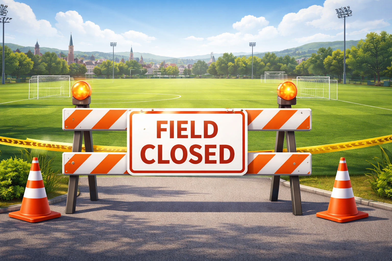 Editorial illustration for: City of Frederick Announces Temporary Closure of Select Sports Fields