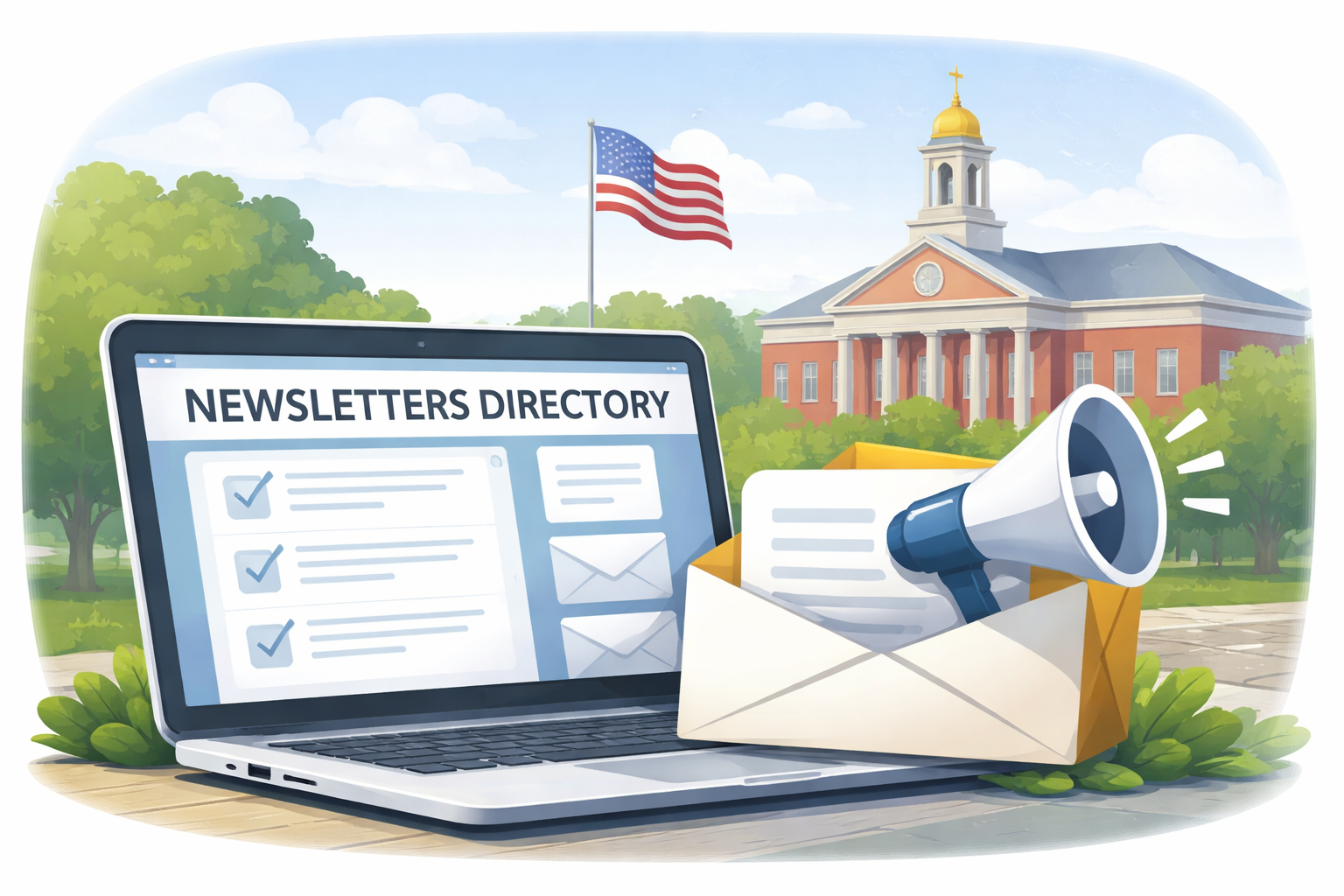Editorial illustration for: Frederick County Newsroom Features Online Newsletter Directory