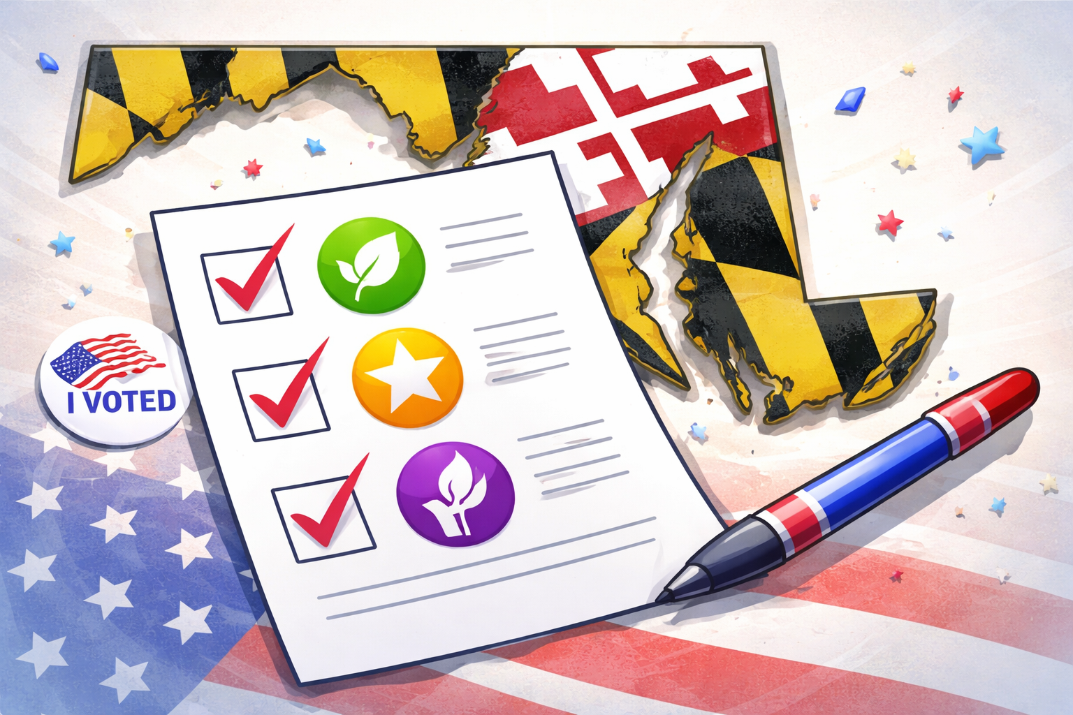 Editorial illustration for: State Election Officials Certify Third-Party Candidates for November Ballot