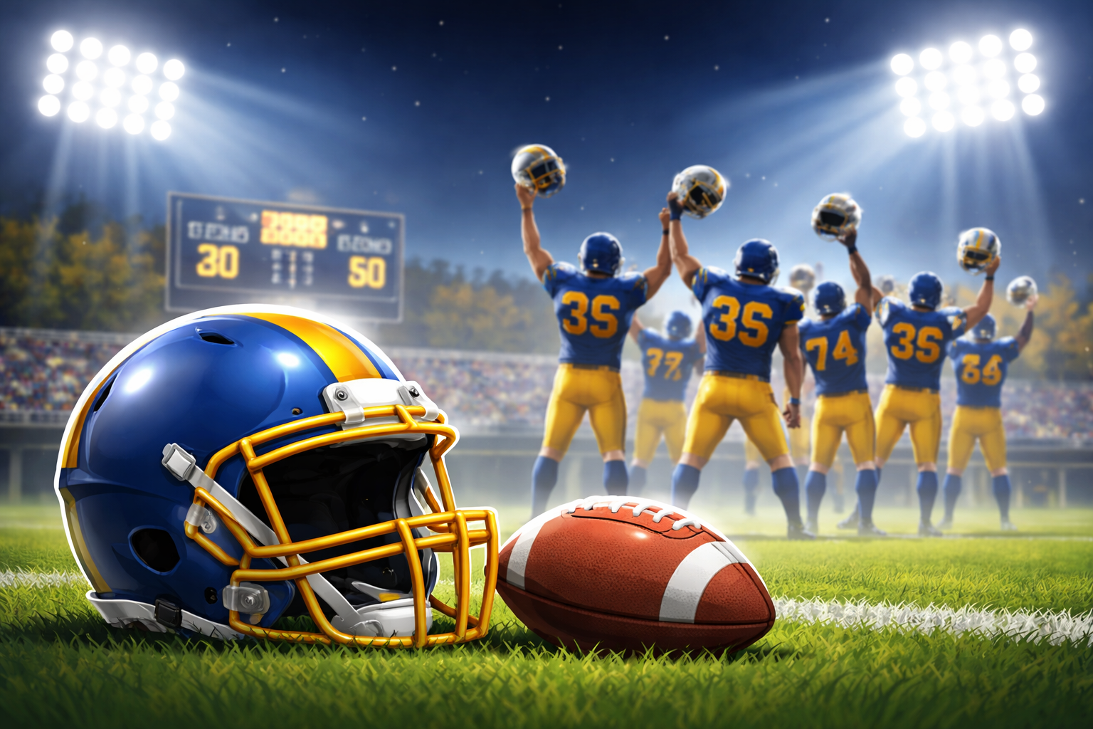A high school quarterback prepares to throw during a dominant season-opening football victory.