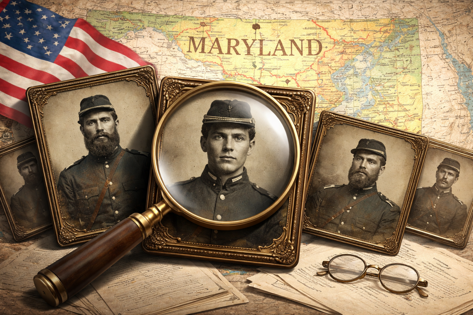 Editorial illustration for: State Military History Museum Seeks Public Help to Identify Civil War Tintypes